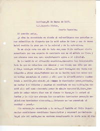 [Carta] 1923 mar. 20, Santiago, Chile [a] Augusto Winter