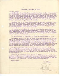 [Carta] 1923 may. 5, Santiago, Chile [a] Augusto Winter