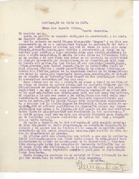[Carta] 1923 jul. 26, Santiago, Chile [a] Augusto Winter