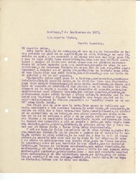 [Carta] 1923 sep. 7, Santiago, Chile [a] Augusto Winter