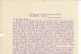 [Carta] 1923 sep. 29, Santiago, Chile [a] Augusto Winter