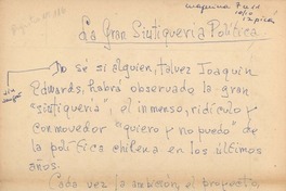 La gran siutiquería política