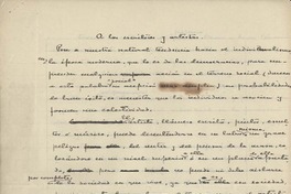 A los escritores y artistas