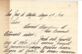 [Carta] 1921 may. 17, San José de Maipo, Chile [a] Manuel Magallanes Moure