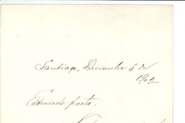 [Carta] 1902 dic. 8, Santiago, Chile [a] Manuel Magallanes Moure