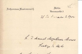 [Carta] 1902 dic. 26, Köln, Alemania [a] Manuel Magallanes Moure