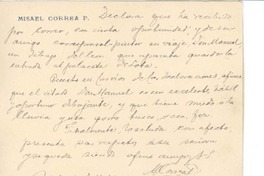 [Carta] 1906 abr. 20, Santiago, Chile [a] Manuel Magallanes Moure