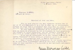 [Carta] 1904 ago. 8, Paris, Francia [a] Manuel Magallanes Moure