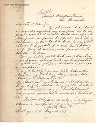 [Carta] 1919 may. 11, Santiago, Chile [a Manuel Magallanes Moure