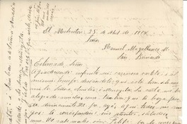 [Carta] 1918 abr. 25, Melocotón, Chile [a] Manuel Magallanes Moure