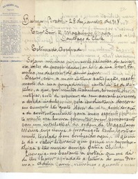 [Carta] 1908 ene. 28, Bahia, Brasil [a] Manuel Magallanes Moure