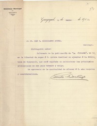 [Carta] 1911 may. 13, Guayaquil, Ecuador [a] Manuel Magallanes Moure