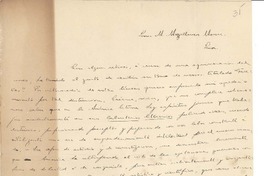 [Carta] 1902, Uruguay [a] Manuel Magallanes Moure