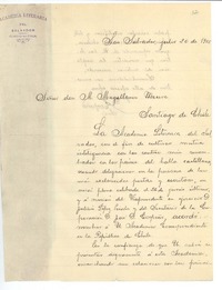 [Carta] 1905 jul. 20, San Salvador [a] Manuel Magallanes Moure