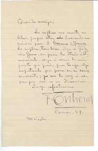 [Carta] c. 1919, Santiago, Chile [a] Manuel Magallanes Moure