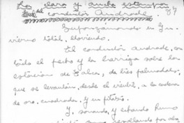 La clara y ancha estampa del conductor Andrade