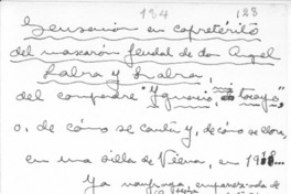 Sensación en copretérito del mascarón feudal