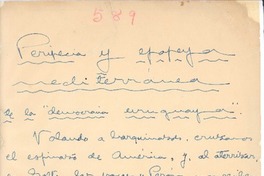 Peripecia y epopeya mediterránea