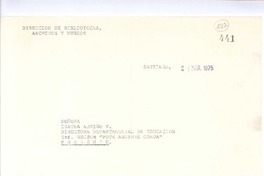 [Carta] 1975 mar. 31 Santiago, Chile <a> Isaura Abrigo