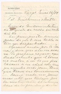 [Carta], 1877 ene. 26 Santiago, Chile <a> Guillermo Matta