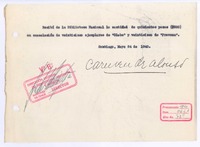 [Recibo], 1940 may. 24 Santiago, Chile <a> Biblioteca Nacional de Chile