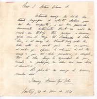 [Carta], 1932 jun. 20 Santiago, Chile <a>Arturo Blanco A.