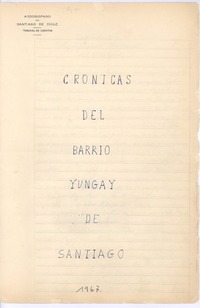 Crónicas del barrio Yungay