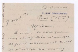 [Carta], 1930 sep. 7 París, Francia <a> Magdalena Petit