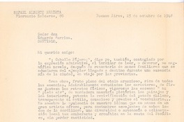 [Carta, entre 1948 y 1951] oct. 25 Buenos Aires, Argentina <a> Eduardo Barrios