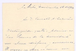 [Carta] 1914 nov. 16 La Plata, Argentina <a> Ernesto A. Guzmán