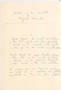 Soneto a la muerte de Miguel Hernández