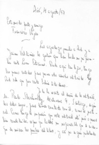 [Carta], 1997 ago. 4 Francia <a> Francisco Vejar