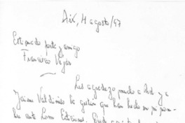 [Carta], 1997 ago. 4 Francia <a> Francisco Vejar