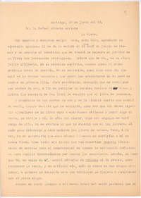 [Carta], c.1918 jun. 27 Santiago, Chile <a> Rafael Alberto Arrieta