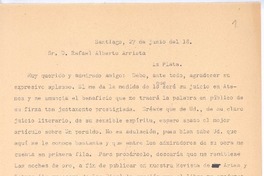 [Carta], c.1918 jun. 27 Santiago, Chile <a> Rafael Alberto Arrieta