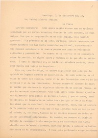 [Carta], c.1918 dic. 17 Santiago, Chile <a> Rafael Alberto Arrieta