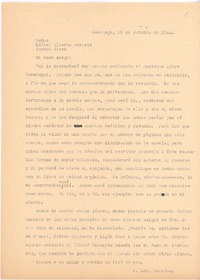 [Carta], 1944 oct. 26 Santiago, Chile <a> Rafael Alberto Arrieta
