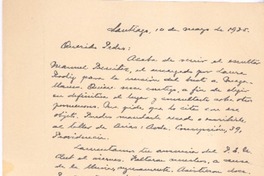 [Carta], 1925 may. 10 Santiago, Chile <a> Pedro Prado