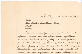[Carta], 1924 ene. 4 Santiago, Chile <a> Carlos Malleciro Díaz