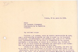 [Carta], 1925 jun. 23 Santiago, Chile <a> Fernando Alessandri Rodríguez