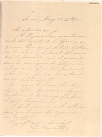 [Carta], 1875 mar. 21 Santiago, Chile <a>Biblioteca Nacional de Chile