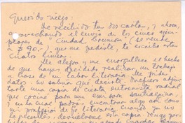 [Tarjeta], 1952 abr. 14 Concepción, Chile <a>Gonzalo Drago