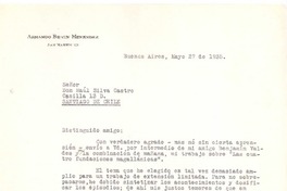 [Carta], 1935 may. 27 Buenos Aires, Argentina <a> Raúl Silva Castro