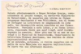 [Tarjeta], 1967 sep. 27 Montevideo, Uruguay <a> Roque Esteban Scarpa