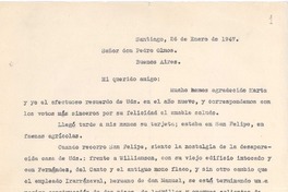 [Carta], 1947 ene. 26 Santiago, Chile <a> Pedro Olmos