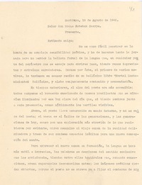 [Carta], 1942 ago. 10 Santiago, Chile <a> Roque Esteban Scarpa