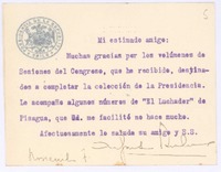 [Tarjeta], 1942 nov. 7 Santiago, Chile <a> Roque Esteban Scarpa