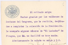 [Tarjeta], 1942 nov. 7 Santiago, Chile <a> Roque Esteban Scarpa