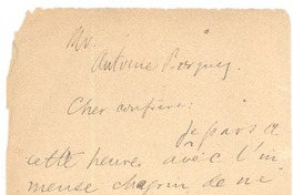 [Carta], 1894 abr. 6 Francia <a> Antonio Bórquez Solar