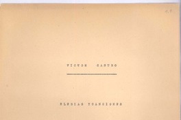 Elegías y canciones
